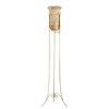 Beige Plant Stand with Vase