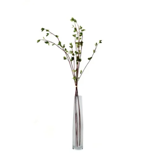 59" Birch Branch with Leaves of Green