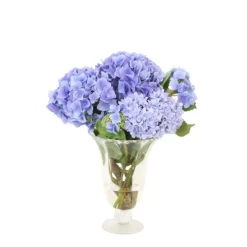Blue Hydrangea's in Flared Vase
