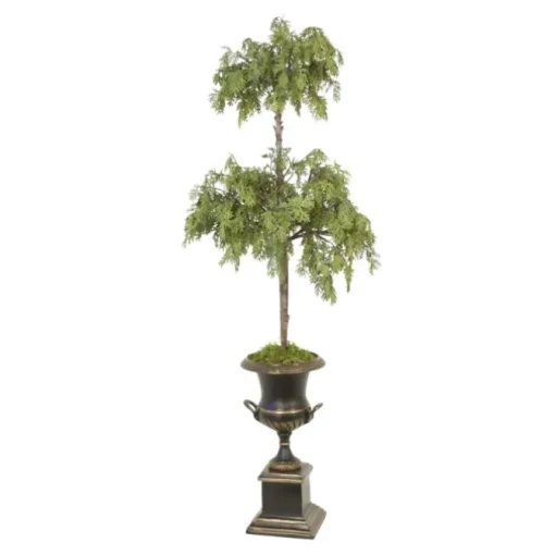 Cedar Topiary in Bronze Urn with Handles