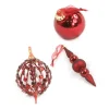 Designer Ornament Group featuring Red Finial and Oval Ornaments
