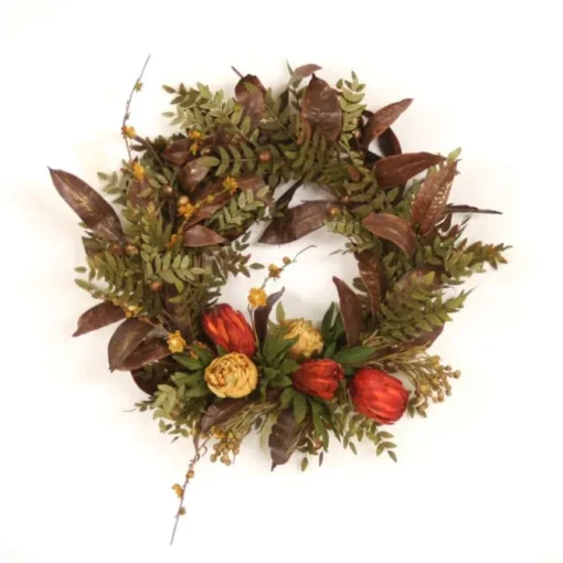 Fall Wreath with Acorns and Berries