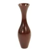 24.5" Flared Wood Vase in Mahogany