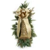 Gold Bell and Branches with Fir and Gold Glitter Ribbon