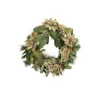 Green And Gold Wreath with Jeweled Poinsettia