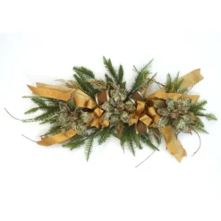 Green Poinsettia with Spruce (Min Pack 2)