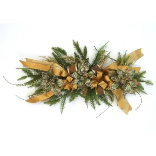 Green Poinsettia with Spruce (Min Pack 2)