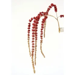 43" Hanging Burgundy and Gold Glittered Amaranthus Spray (Sold in Multiples of 12)