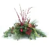 Holly Berries with Pine and Red Glittered Bamboo
