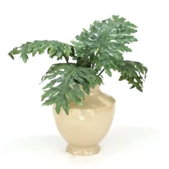 Lacy Philo Leaf in Shellish Sand Vase