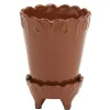 Large Floral Chocolate Pot with Saucer