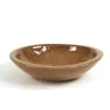Large Round Stone Bowl in Mocha (Leather Finish)