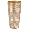 Large Round Vase with Wave Line in Moonstone Gold