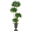 8' Layered Mango Tree in Large Rust Finish Classic Urn