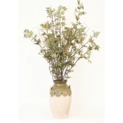 Maple Tree in Embossed Maple Leaf Planter