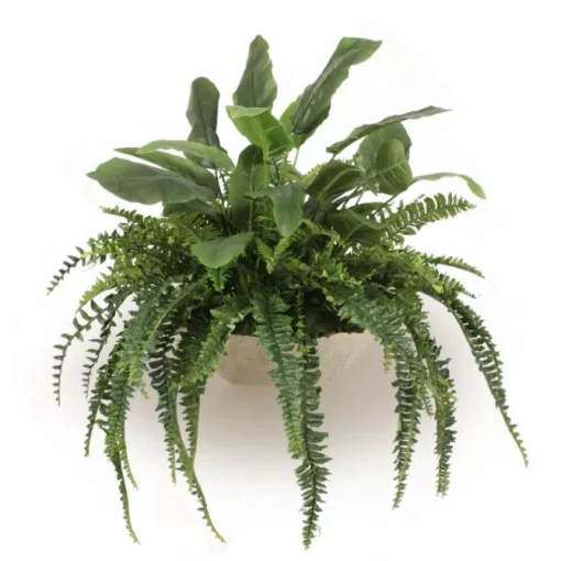 Mixed Greenery with Fern and Bird of Paradise in Bowl