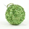 150Mm Sequin Ball Ornament Green  (Sold in Multiples of 24)