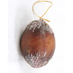 Oval Ornament in Burgundy Gold