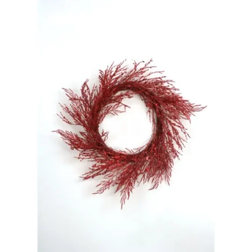 Red Glittered and Sequined Wreath