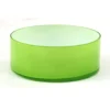 Round Green Shallow Bowl with White Inside