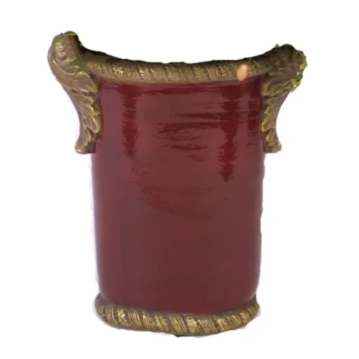 Scrolled Acanthus Talloval Planter Brick Red
