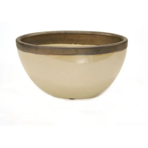 Small Earthenware Oval Vase with Shellish Sand Glaze