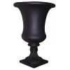 Tall Simple Classic Fiberglass Urn in Black