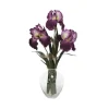 Waterlook® Amethyst Bearded Iris with Blades in Victoria Glass Vase