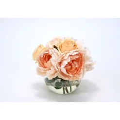 Waterlook® Champagne Peonies and Roses in Rose Bowl