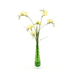Waterlook® Cream-Yellow Freesia in Green Bud Vase (Sold in Multiples of 2)