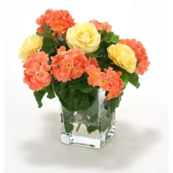 Waterlook® Dark Salmon Primrose and Light Yellow Ranunculus