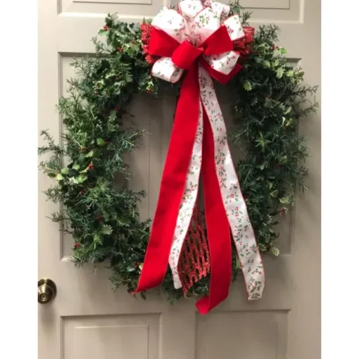 34" Wreath with Holly Berries